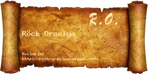 Röck Orsolya névjegykártya